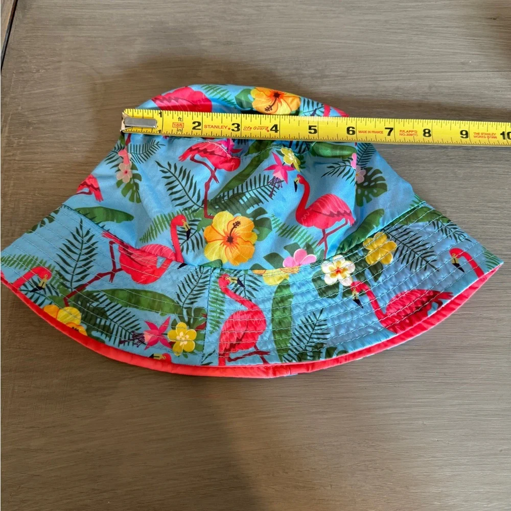 Floppy Tops Kids Beach Bucket Hat flamingo coral‎ girls